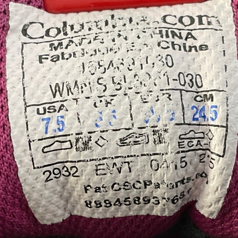 Columbia Conspiracy III OutDry Waterproof Trail Shoes Grey Purple Womens 7.5 - Picture 8 of 12